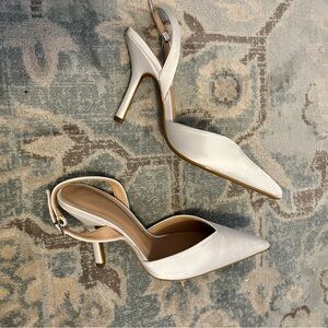 Elegant Cream Slingback Heels